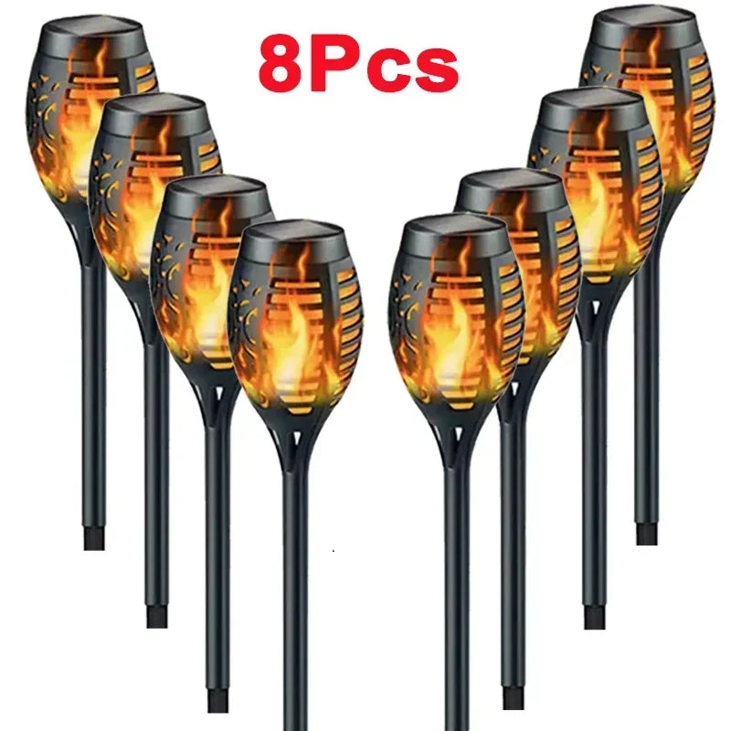 Solar Flame Torch Light Flickering Light Waterproof Garden Decoration Outdoor Lawn Path Yard Patio Floor Lamp Leedoar