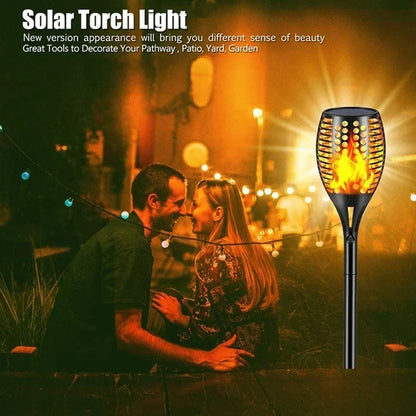 Solar Flame Torch Light Flickering Light Waterproof Garden Decoration Outdoor Lawn Path Yard Patio Floor Lamp Leedoar