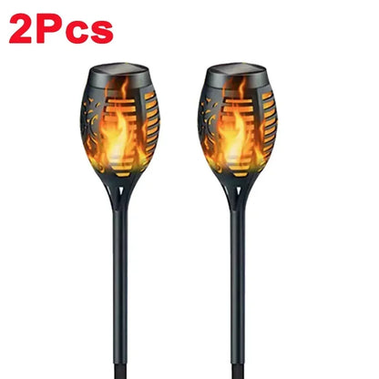 Solar Flame Torch Light Flickering Light Waterproof Garden Decoration Outdoor Lawn Path Yard Patio Floor Lamp Leedoar