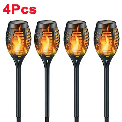 Solar Flame Torch Light Flickering Light Waterproof Garden Decoration Outdoor Lawn Path Yard Patio Floor Lamp Leedoar