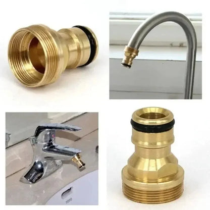 1/2/5PCS Universal Tap Kitchen Adapters Brass Faucet Watering Garden Tools Tap Connector Mixer Hose Adaptor Basin Fitting Leedoar