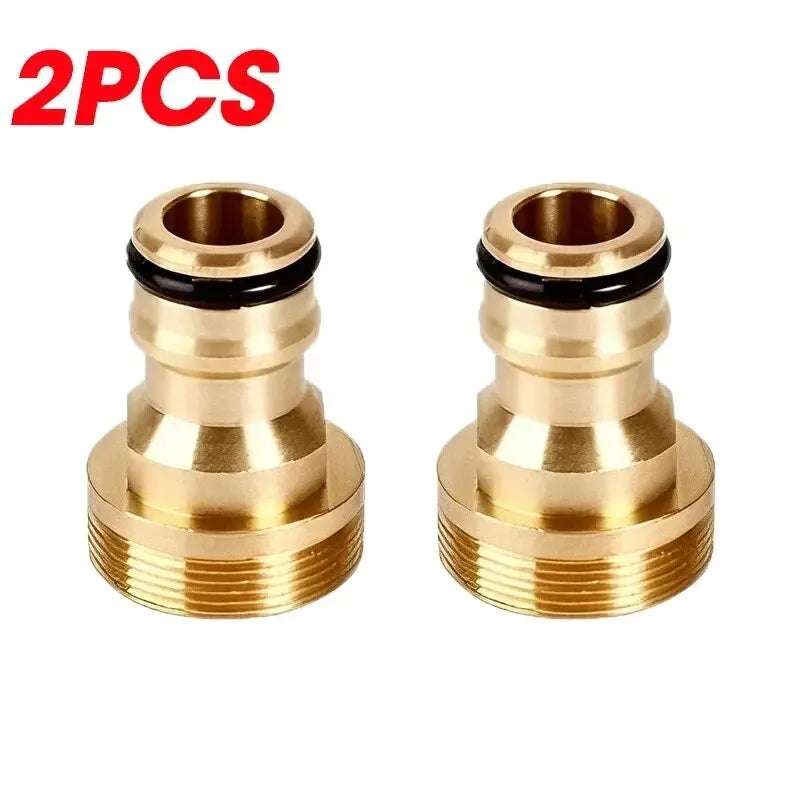 1/2/5PCS Universal Tap Kitchen Adapters Brass Faucet Watering Garden Tools Tap Connector Mixer Hose Adaptor Basin Fitting Leedoar