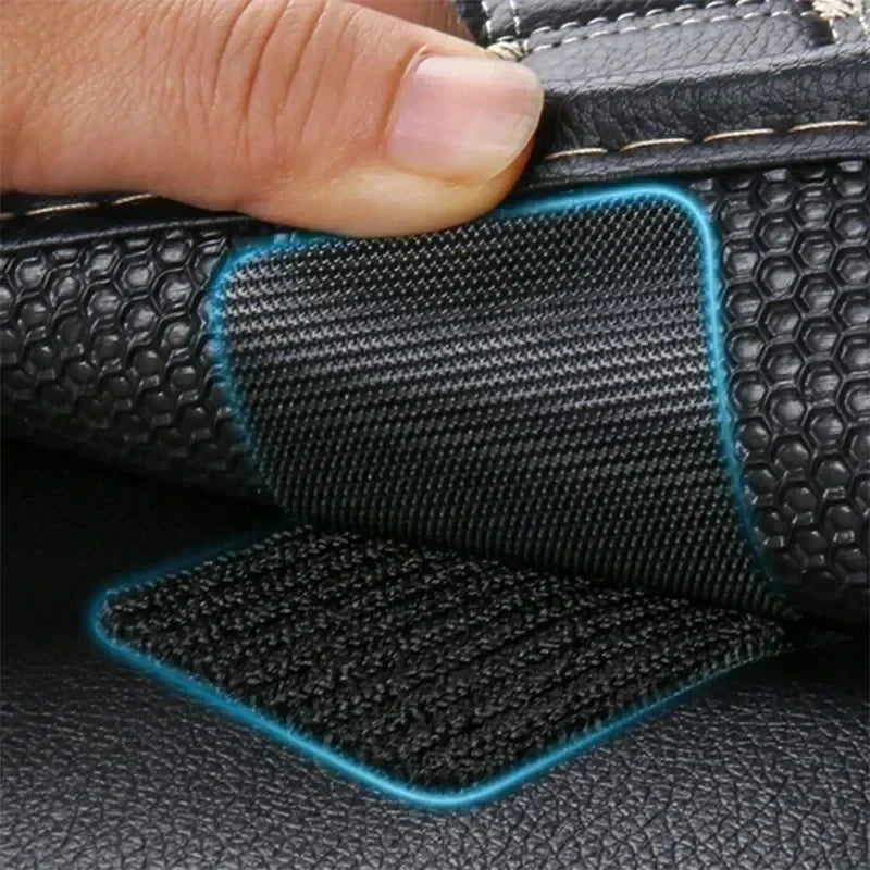 1/2pcs Carpet Fixing Stickers Double Faced High Adhesive Car Carpet Fixed Patches Home Floor Foot Mats Anti Skid Grip Tapes Leedoar