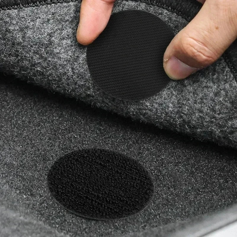 1/2pcs Carpet Fixing Stickers Double Faced High Adhesive Car Carpet Fixed Patches Home Floor Foot Mats Anti Skid Grip Tapes Leedoar