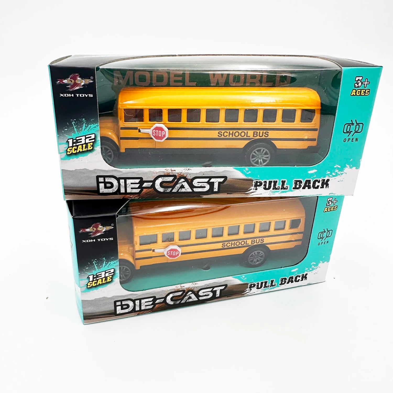 1:32 Alloy Car Game Pull Back Car School Bus Model Can Open The Door Toys Collection Leedoar