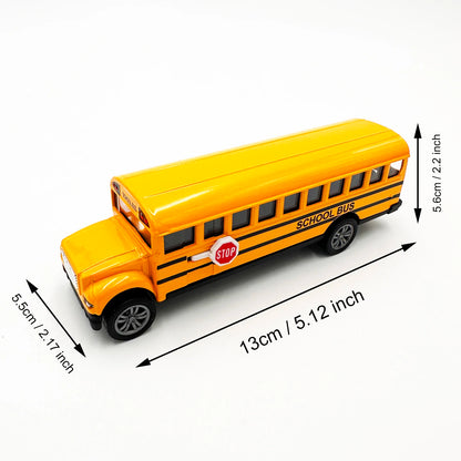 1:32 Alloy Car Game Pull Back Car School Bus Model Can Open The Door Toys Collection Leedoar