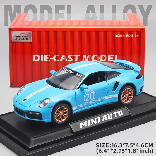 1:32 Porsche 911 GT3 RS Egghell White 1/32 Scale Diecast Metal Model Toy Sports Car Leedoar