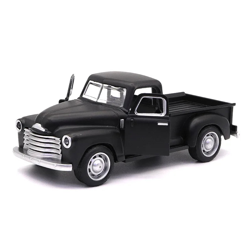 1:32 Escala Clássico Pickups Caminhão Modelo de Carro Liga Pull Back Diecast &amp; Brinquedos Veículo Para Meninos Crianças Coleção de Natal Carro de Brinquedo