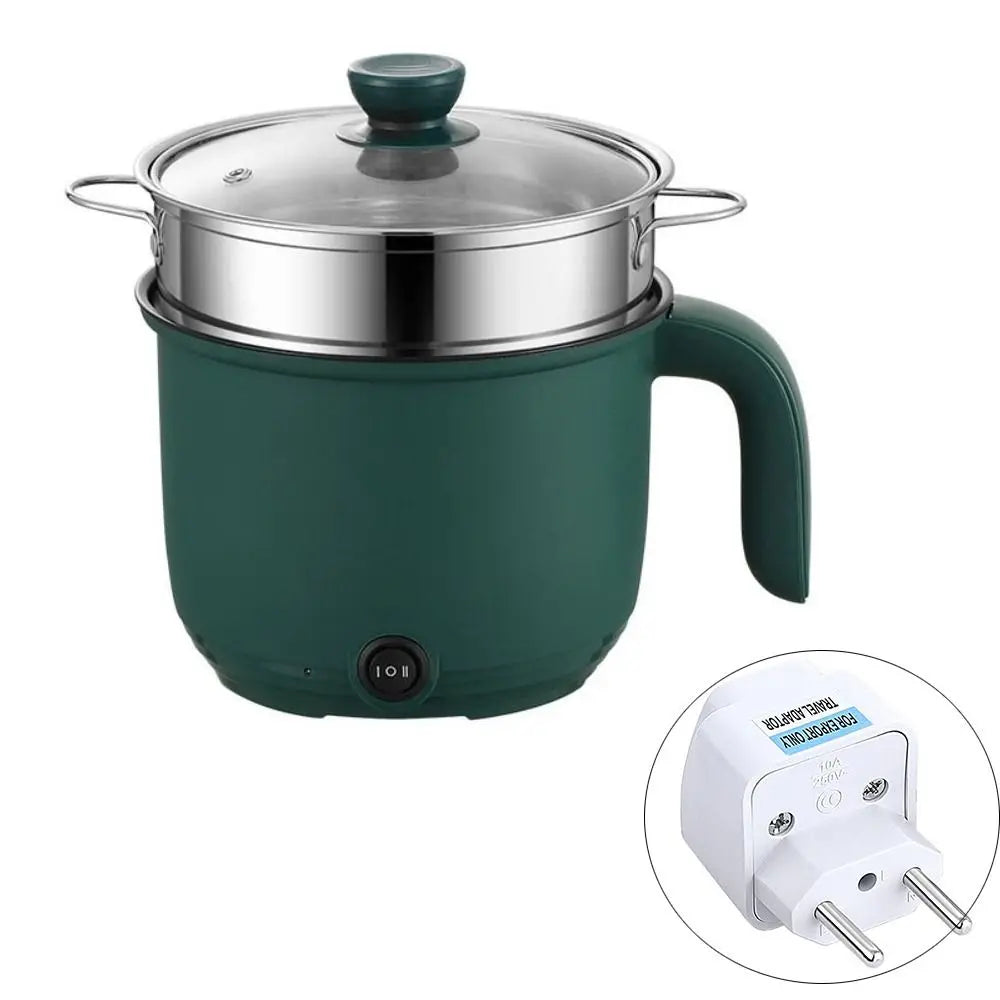 1.5L Capacity Mini Home Cooking Pot Multifunctional Rice Cooker Non Stick Pan Safety Material Potable Stockpot Utility Electrice Leedoar