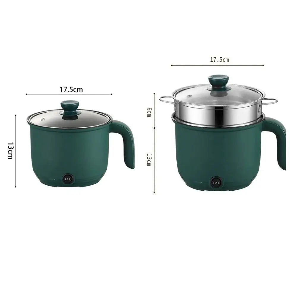 1.5L Capacity Mini Home Cooking Pot Multifunctional Rice Cooker Non Stick Pan Safety Material Potable Stockpot Utility Electrice Leedoar