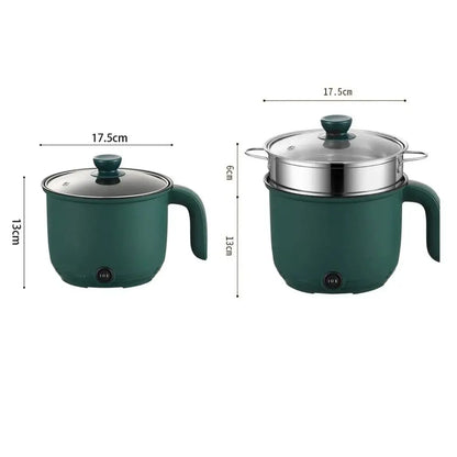 1.5L Capacity Mini Home Cooking Pot Multifunctional Rice Cooker Non Stick Pan Safety Material Potable Stockpot Utility Electrice Leedoar