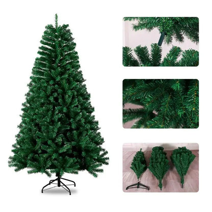 1.5m 1.8m 2.1m Encryption Green PVC Large Christmas Tree Christmas Decoration 2024 New Year Home Party Scene Decoration Dropship