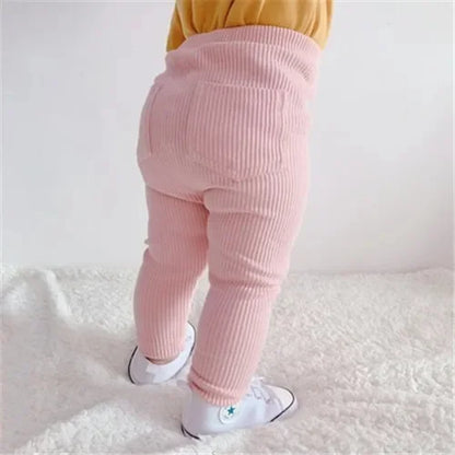 1-6Years Cotton Big PP Pants Spring Autumn Baby Girls Leggings Casual Kids Fashion Solid Long Trousers Children's Pants 2024 New Leedoar