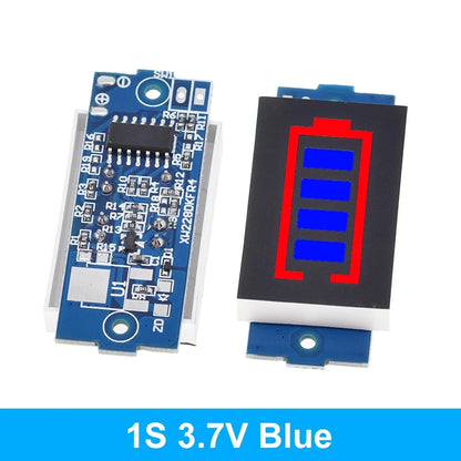 1-8S 1S/2S/3S/4S Single 3.7V Lithium Battery Capacity Indicator Module 4.2V Display Electric Vehicle Battery Power Tester Li-ion Leedoar