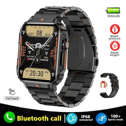 1.91 Outdoor Military Smart Watch Men Bluetooth Call Amoled Smartwatch For Android IOS IP68 Waterproof Sports Fitness Watches Leedoar