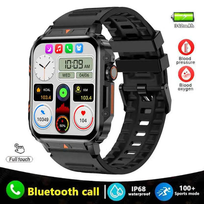 1.91 Outdoor Military Smart Watch Men Bluetooth Call Amoled Smartwatch For Android IOS IP68 Waterproof Sports Fitness Watches Leedoar