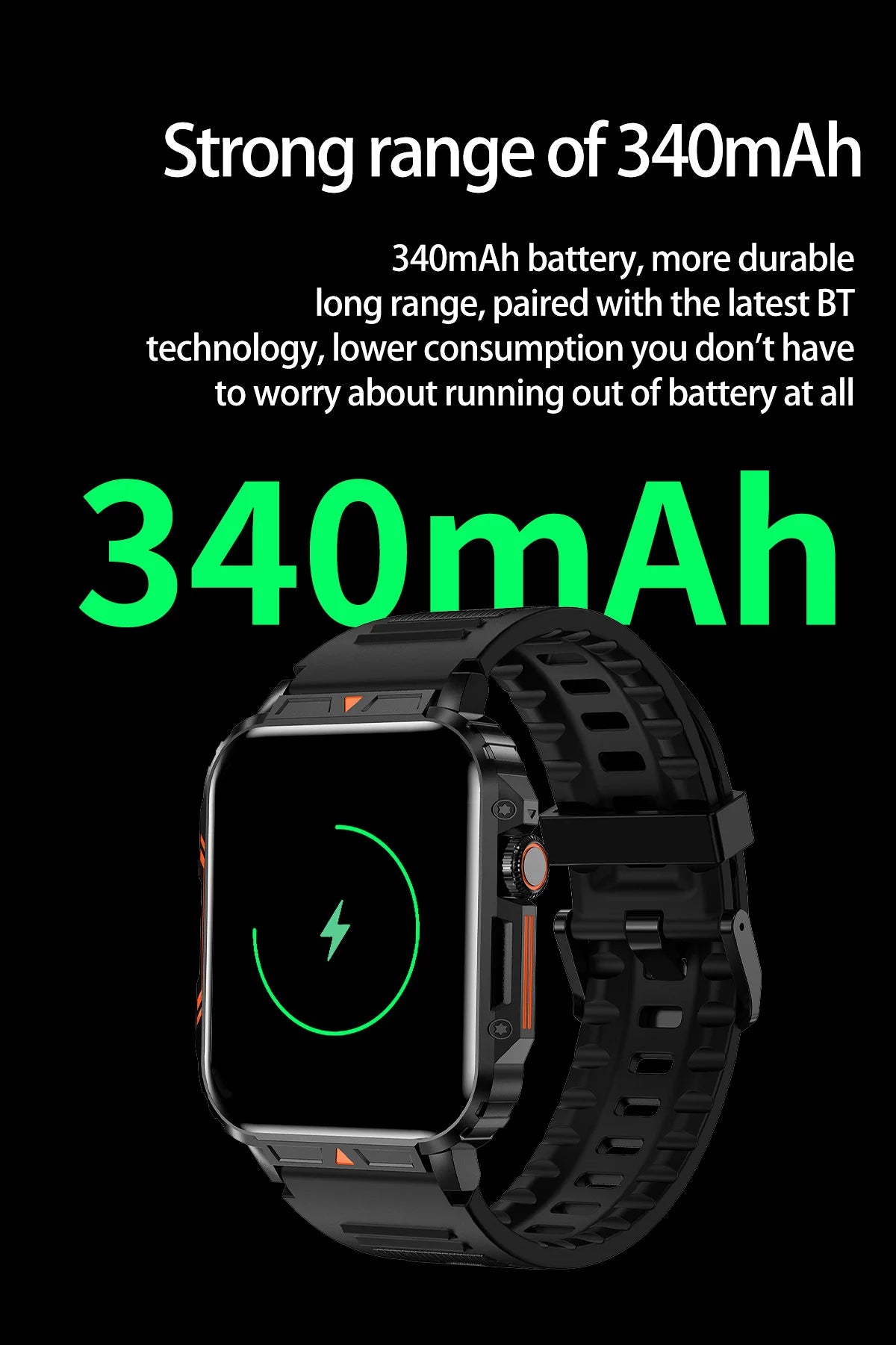 1.91 Outdoor Military Smart Watch Men Bluetooth Call Amoled Smartwatch For Android IOS IP68 Waterproof Sports Fitness Watches Leedoar