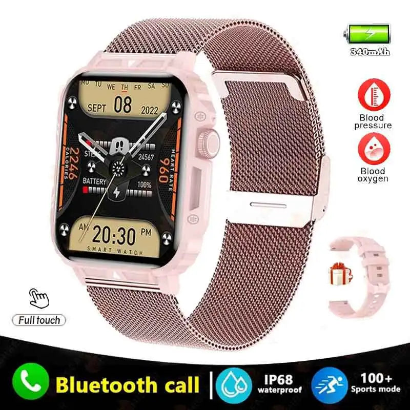 1.91 Outdoor Military Smart Watch Men Bluetooth Call Amoled Smartwatch For Android IOS IP68 Waterproof Sports Fitness Watches Leedoar