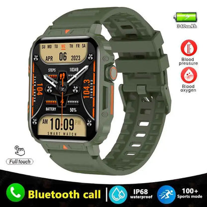 1.91 Outdoor Military Smart Watch Men Bluetooth Call Amoled Smartwatch For Android IOS IP68 Waterproof Sports Fitness Watches Leedoar