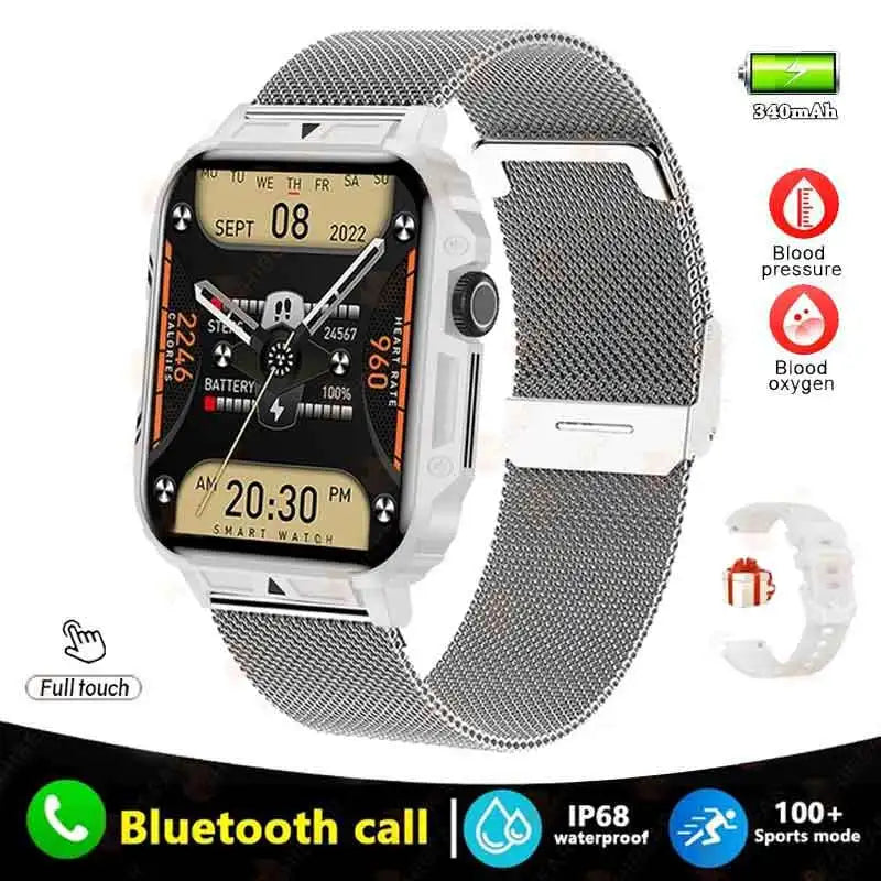 1.91 Outdoor Military Smart Watch Men Bluetooth Call Amoled Smartwatch For Android IOS IP68 Waterproof Sports Fitness Watches Leedoar