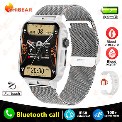 1.95 GPS Outdoor Military Smart Watch Men Bluetooth Call Smartwatch Man For Android IOS IP68 Waterproof Gps Ftiness Watches Man Leedoar