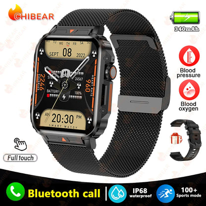 1.95 GPS Outdoor Military Smart Watch Men Bluetooth Call Smartwatch Man For Android IOS IP68 Waterproof Gps Ftiness Watches Man Leedoar