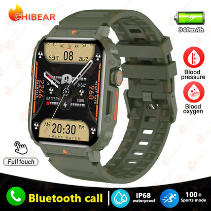 1.95 GPS Outdoor Military Smart Watch Men Bluetooth Call Smartwatch Man For Android IOS IP68 Waterproof Gps Ftiness Watches Man Leedoar