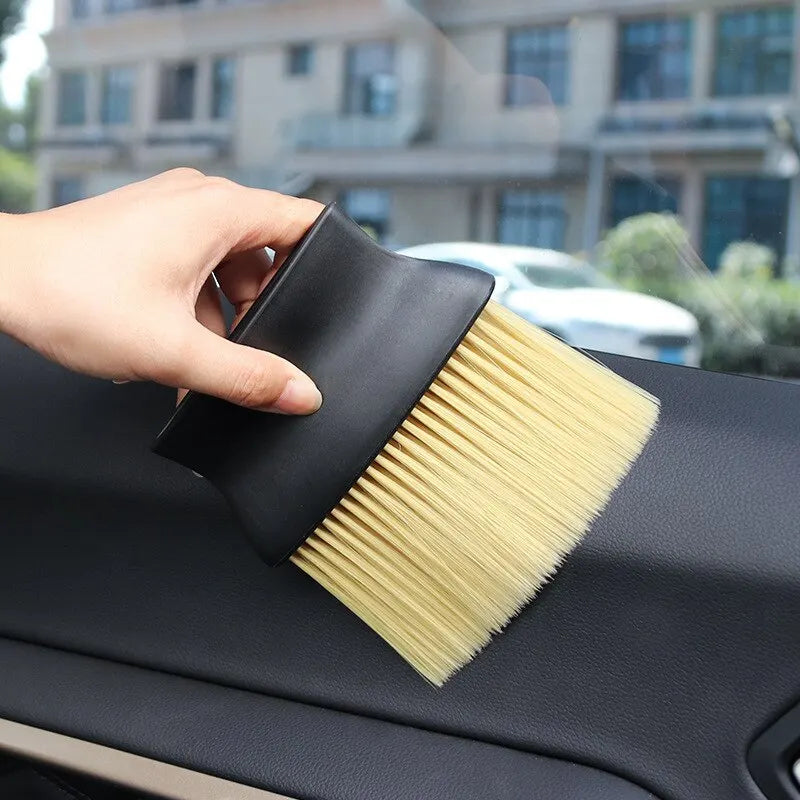 1 Dust Removal Brush Air Conditioner Outlet Car Wash Dust Artifact Dust Removal Brush Cleaning Tooel Soft Brush Car Supp Leedoar