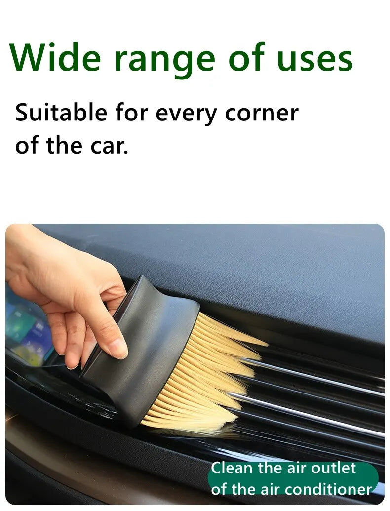 1 Dust Removal Brush Air Conditioner Outlet Car Wash Dust Artifact Dust Removal Brush Cleaning Tooel Soft Brush Car Supp Leedoar