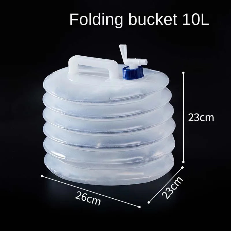 1 Outdoor Folding Bucket Car Kettle Car Shrink Portable Water Storage Tank Water Bag With Faucet Household Water Storage Bucket Leedoar