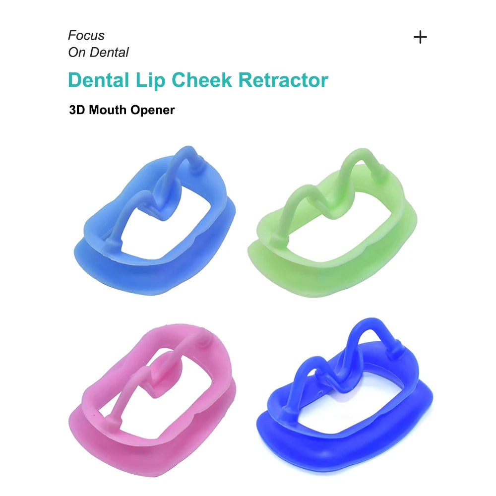 1 PC Dental Soft Silicon 3D Lip Cheek Retractor Mouth Opener Cheek Expand Dental Orthodontic Consumables 4 Colors Available Leedoar