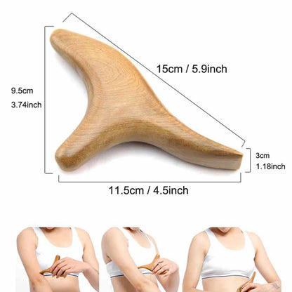 1 PC Neck Foot Wood Trigger Point Massage Gua Sha Tools,Home Gym Professional Wooden Therapy Massage Tool for Back Leg Hand Face Leedoar