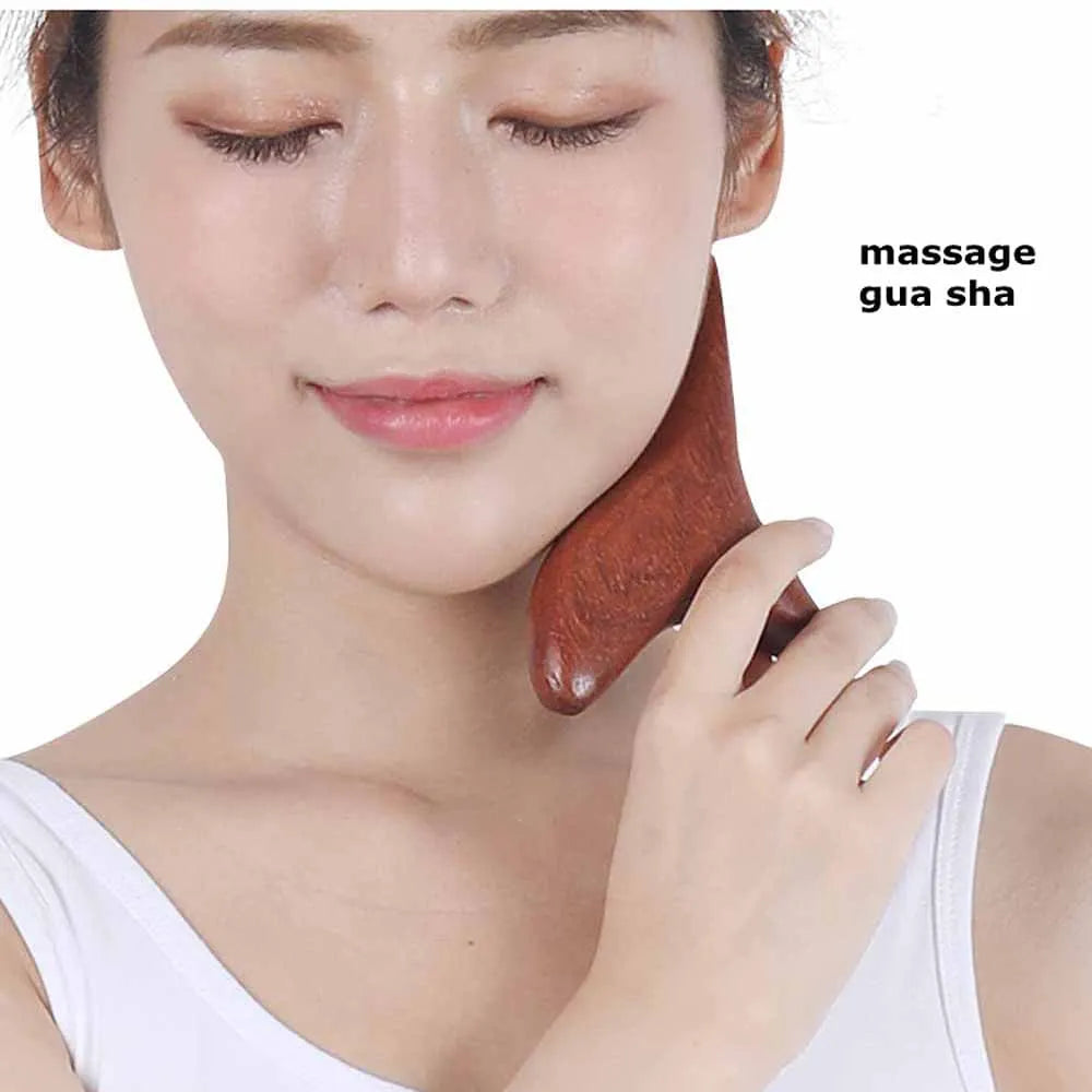 1 PC Neck Foot Wood Trigger Point Massage Gua Sha Tools,Home Gym Professional Wooden Therapy Massage Tool for Back Leg Hand Face Leedoar