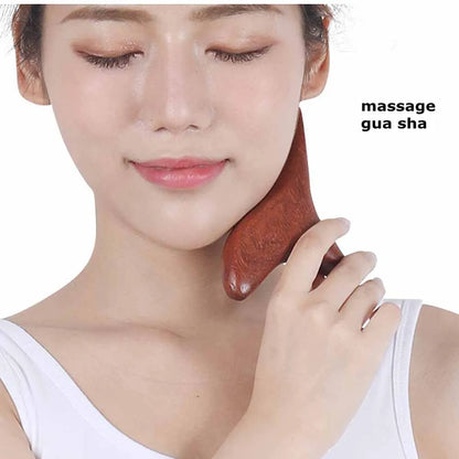 1 PC Neck Foot Wood Trigger Point Massage Gua Sha Tools,Home Gym Professional Wooden Therapy Massage Tool for Back Leg Hand Face Leedoar