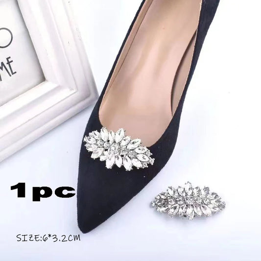 1 PC Clipes de sapato de strass Clássicos destacáveis ​​Flor/Laço Saltos Acessórios Decoração de sapato Moda Nupcial Casamento Sapatos Charms 