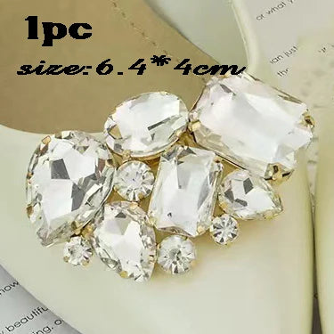 1 PC Clipes de sapato de strass Clássicos destacáveis ​​Flor/Laço Saltos Acessórios Decoração de sapato Moda Nupcial Casamento Sapatos Charms 