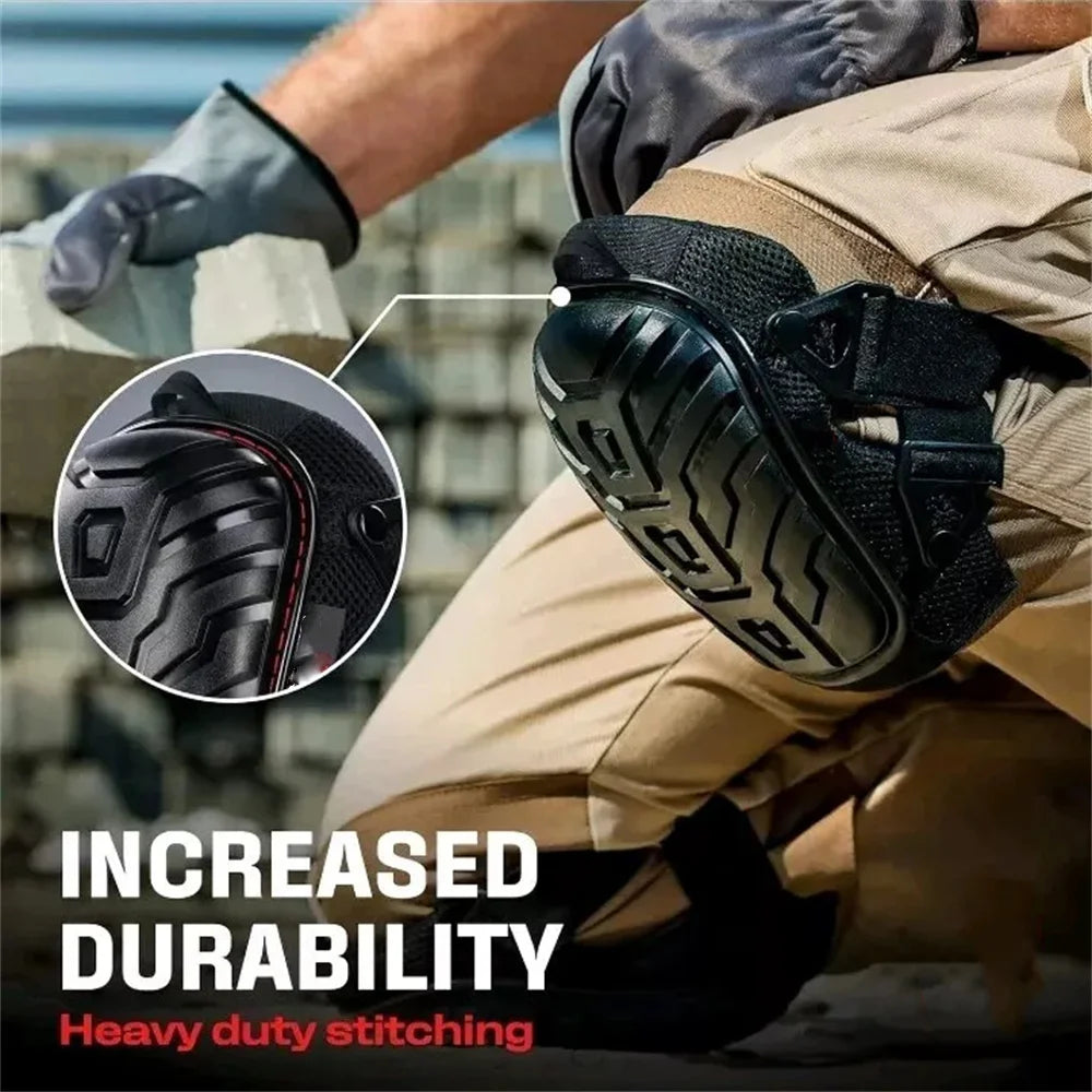 1 Pair of Professional Knee Pads-Thick Gel Cushion,Double Straps & Adjustable Clips - Perfect for Work,Gardening & Construction Leedoar