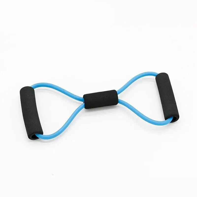 1 Pc 8-shaped Tension Rope Auxiliary Household Elastic Band with Handles Training Equipment For Leg Thigh Arm Strength Training Leedoar