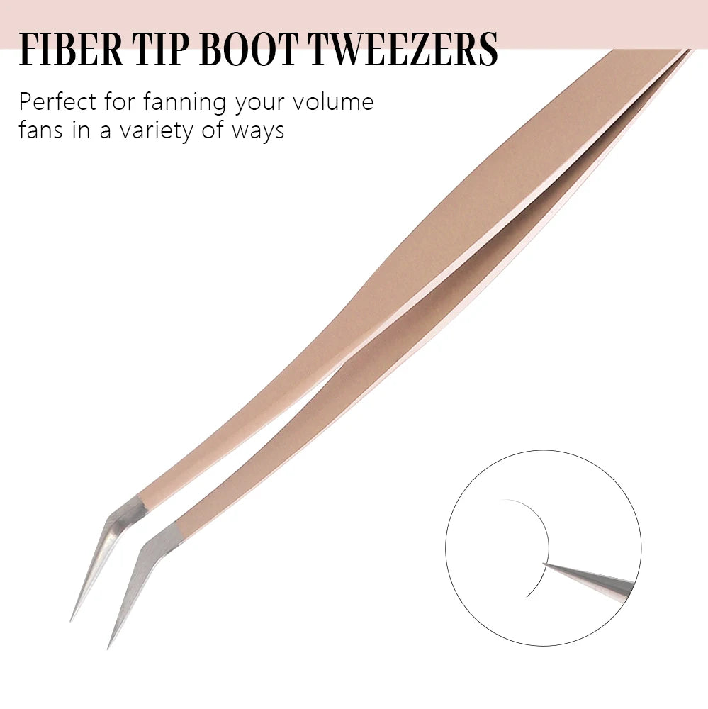 1 Pcs Eyelash Extension Tweezers Stainless Steel 3D Accurate Clip Eyelashes Tweezers Lash Extensions Supplies Set Tool Leedoar