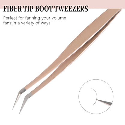 1 Pcs Eyelash Extension Tweezers Stainless Steel 3D Accurate Clip Eyelashes Tweezers Lash Extensions Supplies Set Tool Leedoar