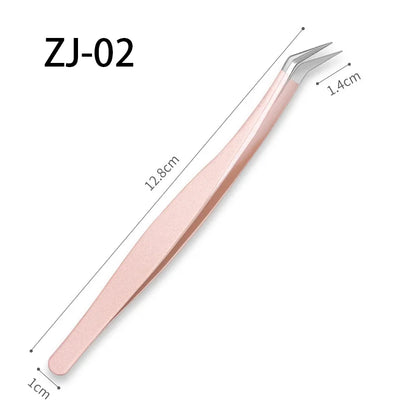 1 Pcs Eyelash Extension Tweezers Stainless Steel 3D Accurate Clip Eyelashes Tweezers Lash Extensions Supplies Set Tool Leedoar