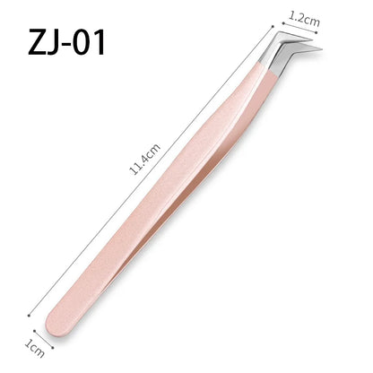 1 Pcs Eyelash Extension Tweezers Stainless Steel 3D Accurate Clip Eyelashes Tweezers Lash Extensions Supplies Set Tool Leedoar