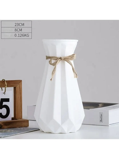 1 Piece Nordic Modern Plastic Flower Vase Flower Pot Basket Home Living Room Payty Wedding Decoration Ornament Leedoar