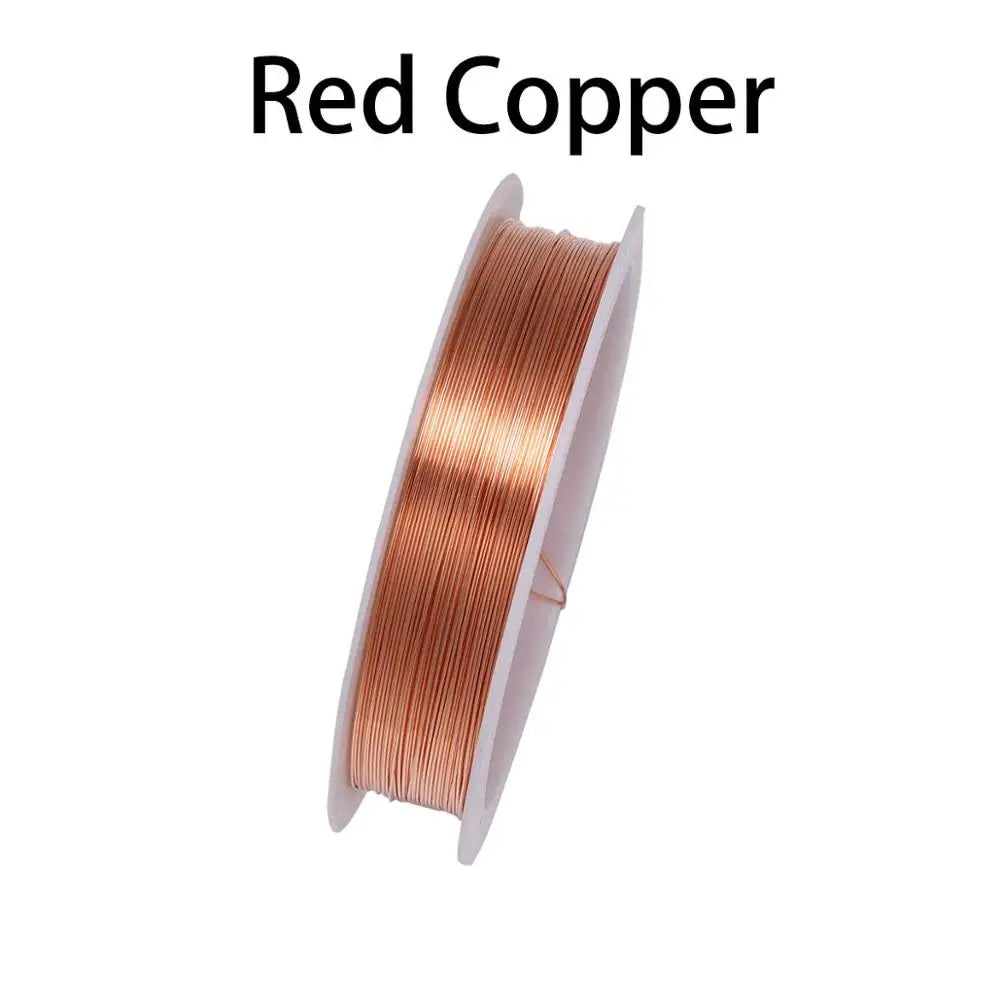 1 Roll 0.2/0.3/0.4/0.5/0.6/0.7/0.8/1mm Sturdy Copper Wire Beading Wire For Bracelet Necklace DIY Jewelry Making Accessories Leedoar