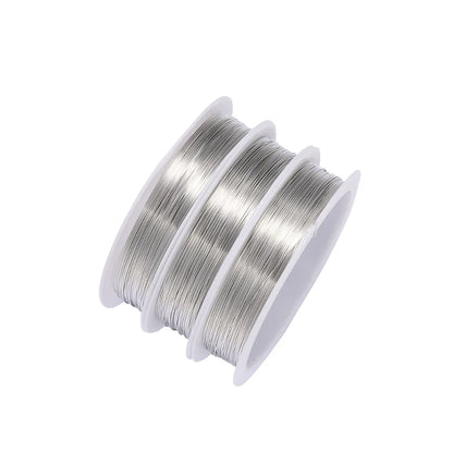 1 Roll 0.2/0.3/0.4/0.5/0.6/0.7/0.8/1mm Sturdy Copper Wire Beading Wire For Bracelet Necklace DIY Jewelry Making Accessories Leedoar