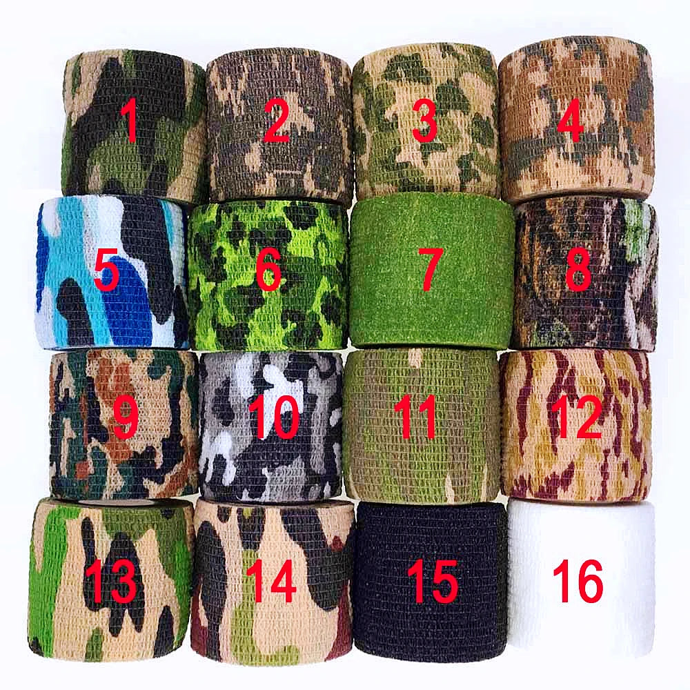 1 Roll U Pick 4.5m*5cm Waterproof Outdoor Camo Hiking Camping Hunting Camouflage Stealth Tape Wraps Leedoar