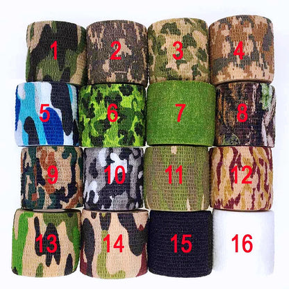 1 Roll U Pick 4.5m*5cm Waterproof Outdoor Camo Hiking Camping Hunting Camouflage Stealth Tape Wraps Leedoar