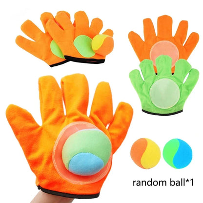 1 Set Kids Sucker Sticky Ball Toy Outdoor Fun Sports Catch Ball Game Parent-child Multiplayer Interactive Games Exercise Toys Leedoar