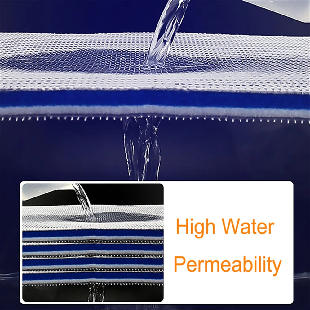 1 pcs 30x40cm 8D Fish Tank Filter, Glue-free Aquarium Filter Sponge, High-permeability Filter Material Leedoar