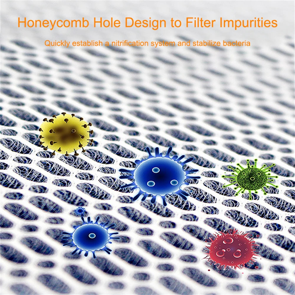 1 pcs 30x40cm 8D Fish Tank Filter, Glue-free Aquarium Filter Sponge, High-permeability Filter Material Leedoar